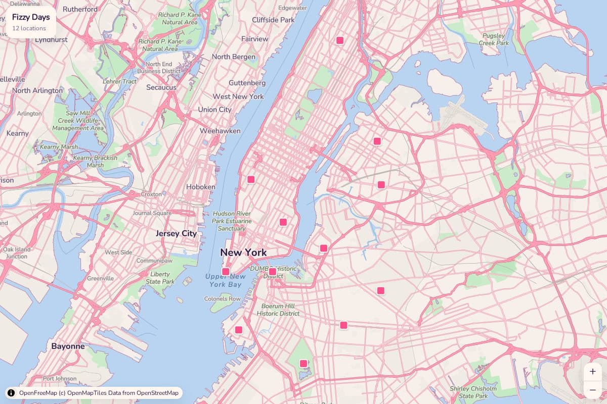 Fizzy Days map in the Vivid style