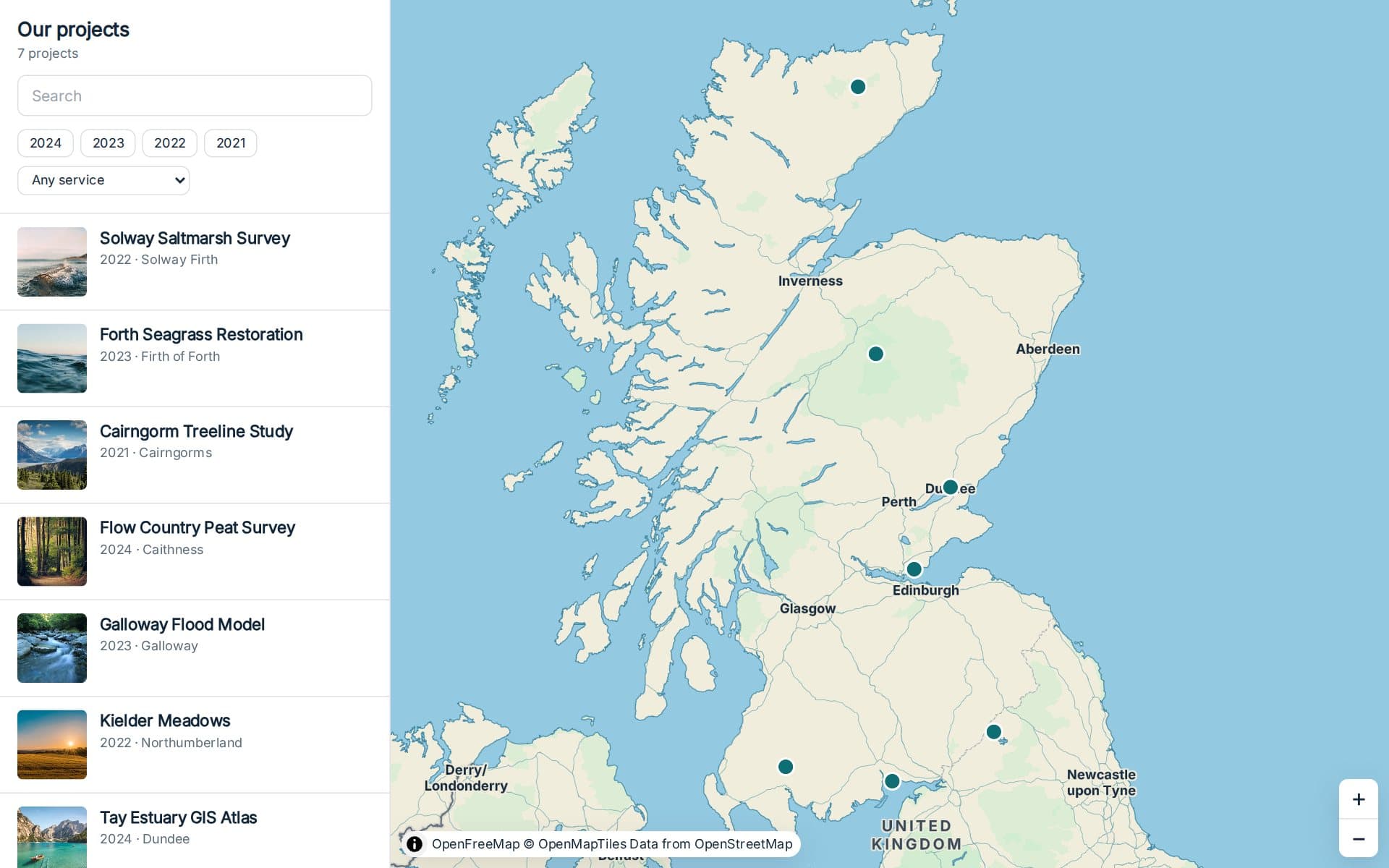 Northlight Trust: a Portfolio map designed by Mappio
